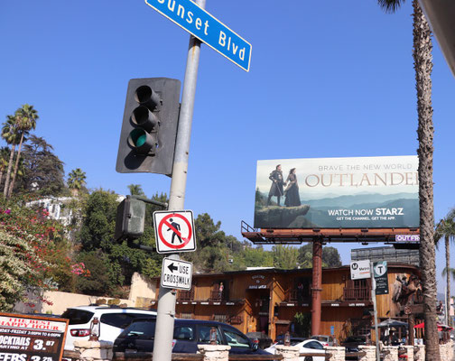 Throughout Hollywood you find commercial billboards of the latest movies everywhere