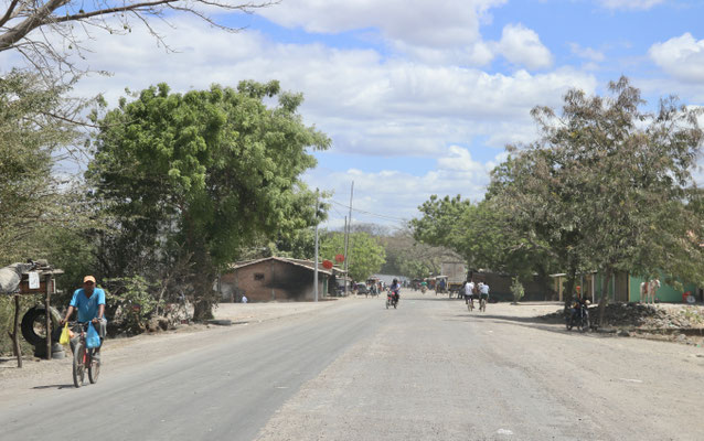 Entering a village in Honduras on the way to the Nicaragua Boarder