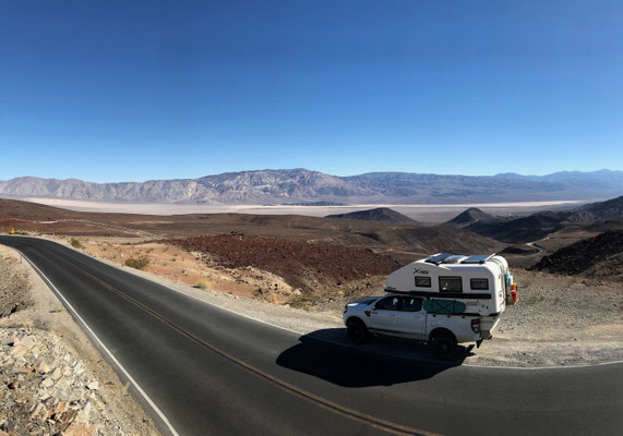 Looking down into Death Valley...