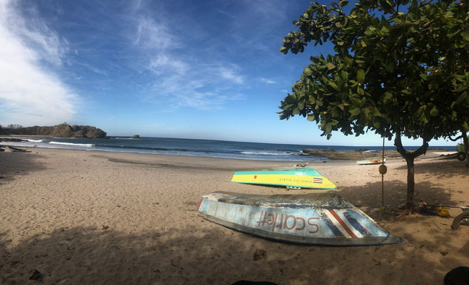 I saw surfers arrive and disappear around the corner of the beach - I grabbed my SUP and went to see and believe it or not their was a short path to another Beach "Playa Guiones" - I had an amazing SUP Surf Session and came back with a smile!!