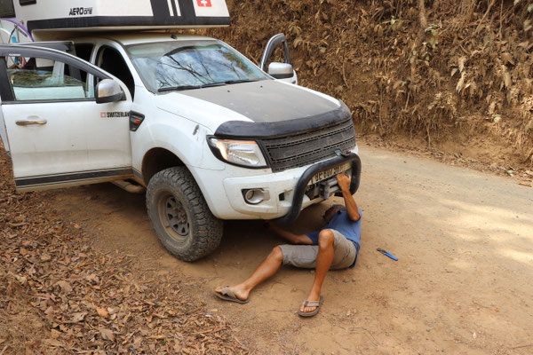 The uneven roads loosened some bolts