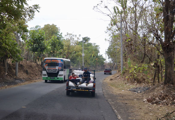 ..overloaded pickups is a common sight..