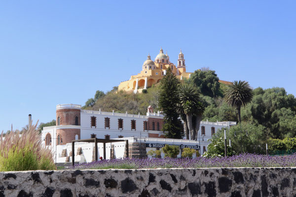 Cholula Church built believe it or not on an ancient pyramid - this pyramid is the biggest in the region unfortunately its not visible to the eye as it's covered in earth