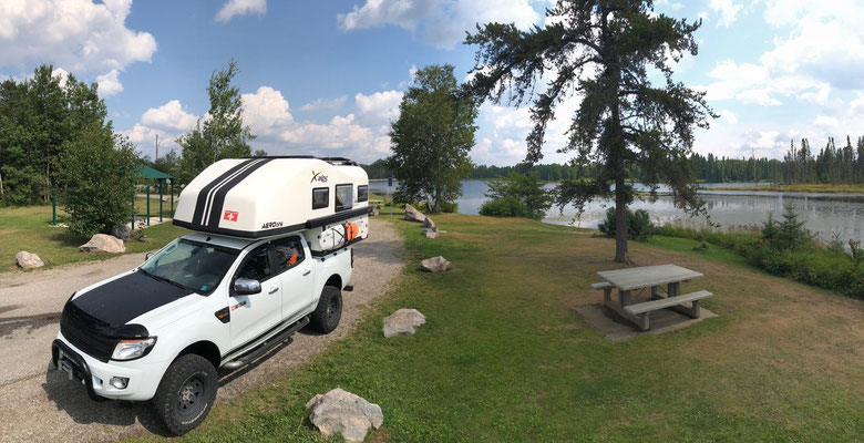 Mittags Stop zwischen Superior & Blue Lake