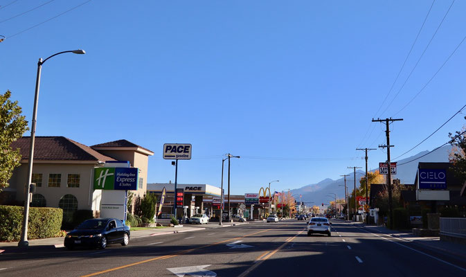Town of Bishop in Owens Valley