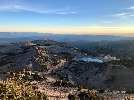 View down off Lassen Peak