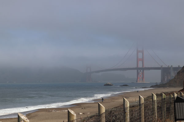 Golden Gate Bridge looking from the south west side of the city