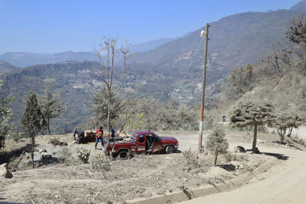 ..wood is the cooking fuel in Guatemala, I have never seen so many people hawling wood before