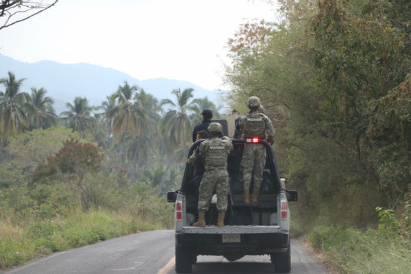 All over Mexico you see a lot of Military and Police presence