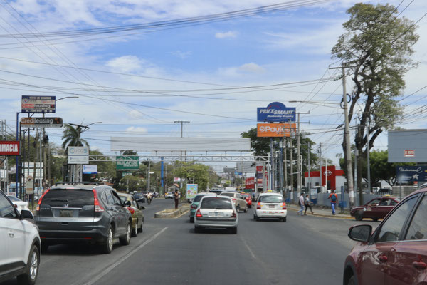 Driving through Managua the city seemed to have normalised after the heavy demonstrations of 2o18