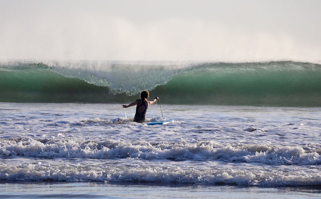 Daddy was always close by as the waves where sometimes unpredictable