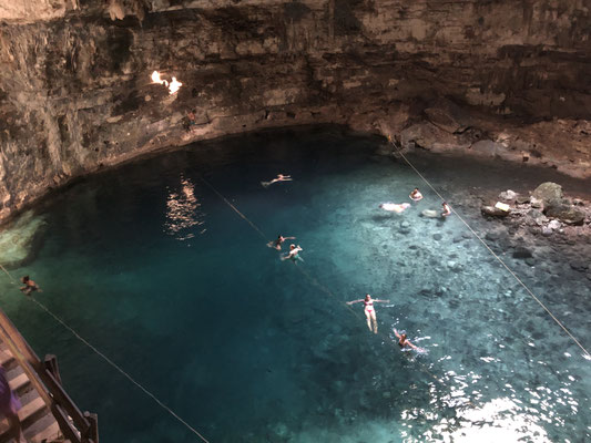 This is a "cenote" its a underground sinkhole