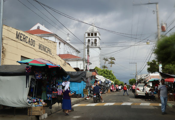 Here a typical market road in a small village called Juayua