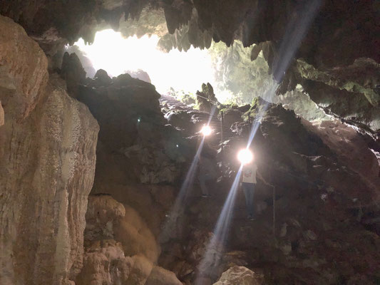 We payed the entry fee and walked about 300m into the cave - we had to take our own torches with us, which made it quite adventurous