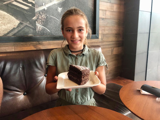 ..and chocolate cake the only thing missing was her birthday candles..