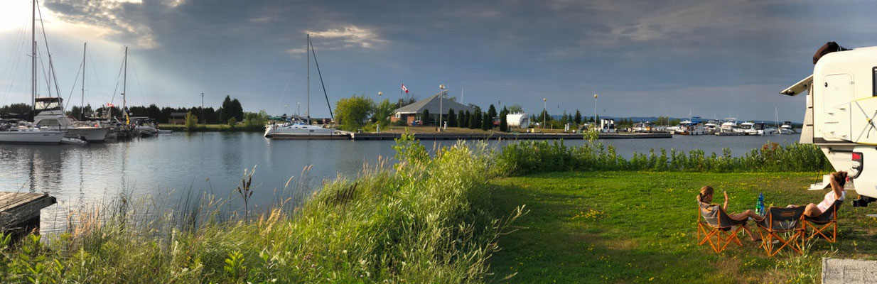 Übernachtung beim Hafen von Little Current, Manitoulin Island
