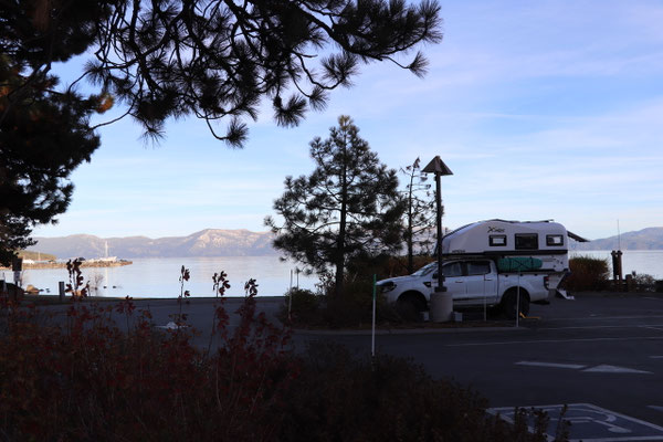Stayed the night on the City Lake parking