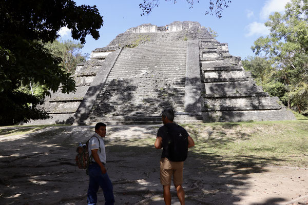 One of the many reconstructed Pyramids in Tikal - Jose Luis our Tikal guide told us a lot about the classic mayan period
