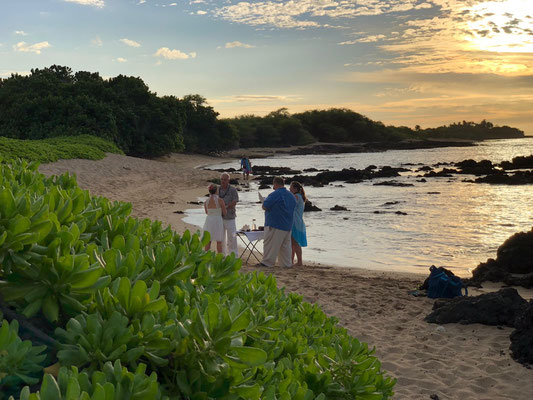Many come to Hawai'i to get married on the beach