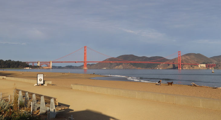 Golden Gate Bridge looking from Crissy Field