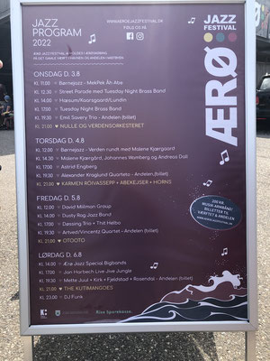 Das Programm des Ærø Jazzfestivals