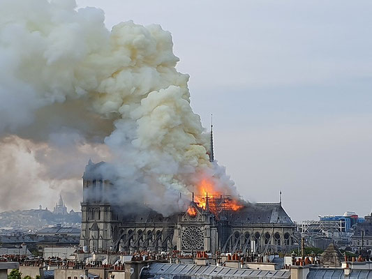 Cathedrale Notre dame de Paris fire April 2019