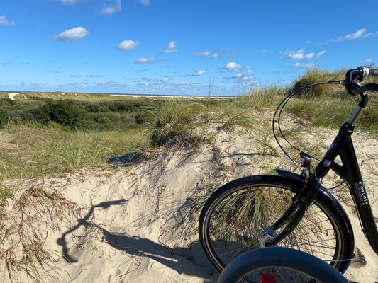 Mit dem Fahrrad auf Borkum unterwegs
