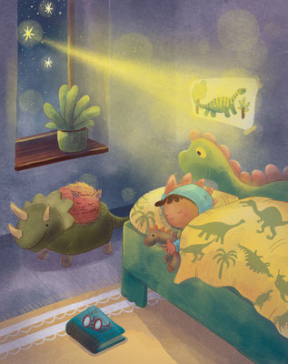 "Der Recyclosaurus" Bilderbuch, CalmeMara-Verlag 2024, Innenillustrationen