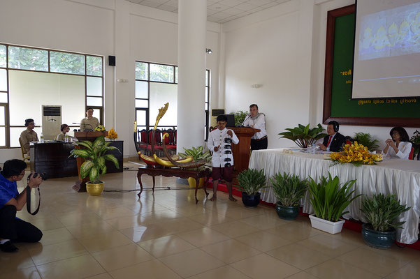 2018. Patrick Kersalé giving a lecture at the Senate of Cambodia. 