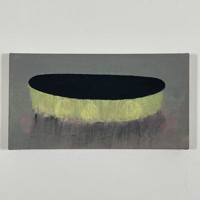 "Tief-Schwarz", 2022, Öl auf Leinwand, 26 x 50 cm