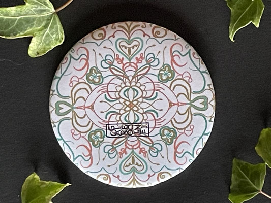 Magnet miroir carole giboni aquarelle origami dessin artiste peintre