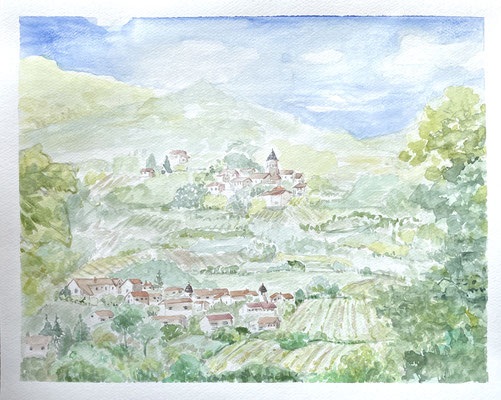 Carole Giboni aquarelle haut beaujolais