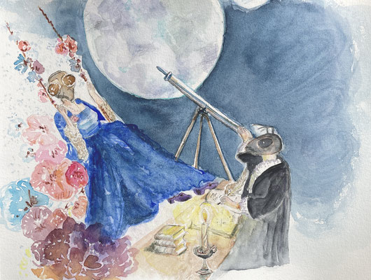 La Cigale et la Fourmi, illustration Carole Giboni ©