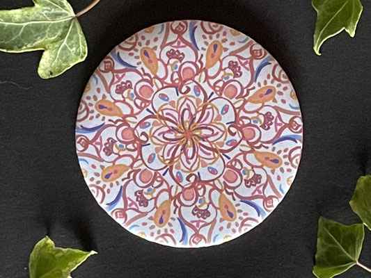 Magnet miroir carole giboni aquarelle origami dessin artiste peintre