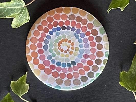 Magnet miroir carole giboni aquarelle origami dessin artiste peintre