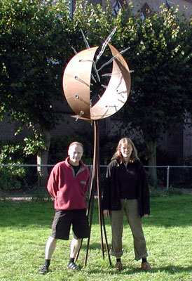 "Lichtfänger", 2010, Glas, Stahl, 320x72x72cm