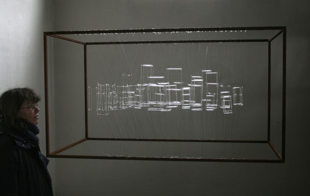 "Utopia",  2014, Glas,Nylon, Stahl