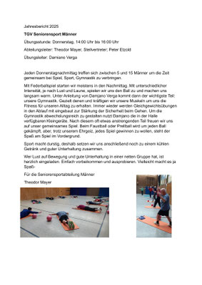 Männer Seniorensport