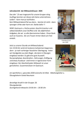 Mittwochsfrauen Gymnastik