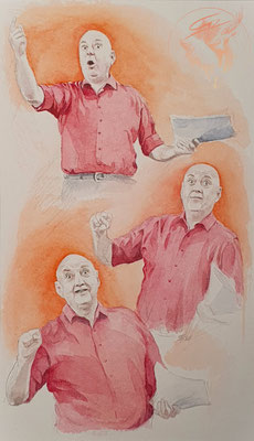 "Horst Evers", Aquarellmalerei