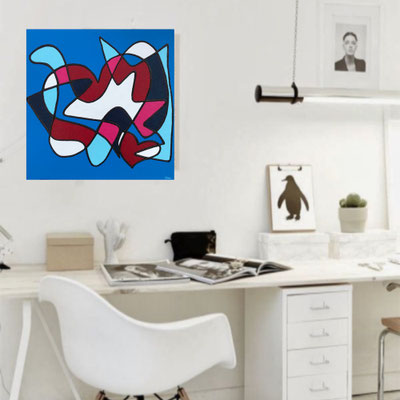 Spiral heart 50 x 50 cm 3D - reliëf 