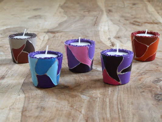 Collectie waxinehouders - 5,5 x 5,5 cm
