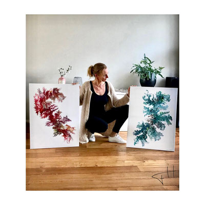 Pouring Art - Schilderij 40 x 60 cm