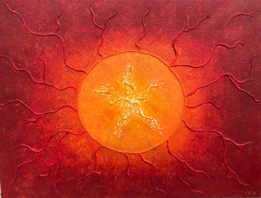 Schilderij SUN 80 x 60 cm