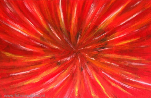 Schilderij HAAT LIEFDE 115 x 70 cm 