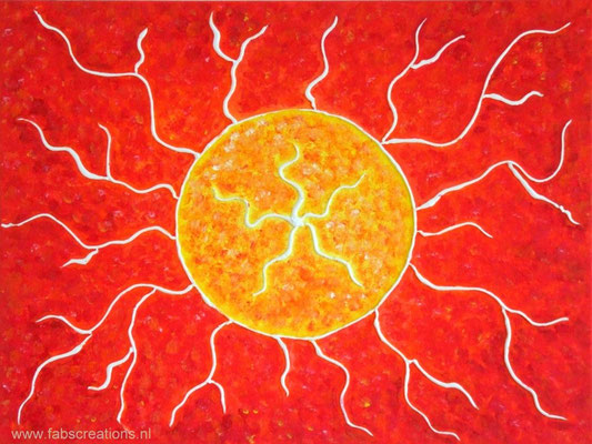 Schilderij SUN 80 c 60 cm