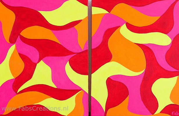 3D Schilderij 2-luik SWEET 2 x 30 x 40 cm