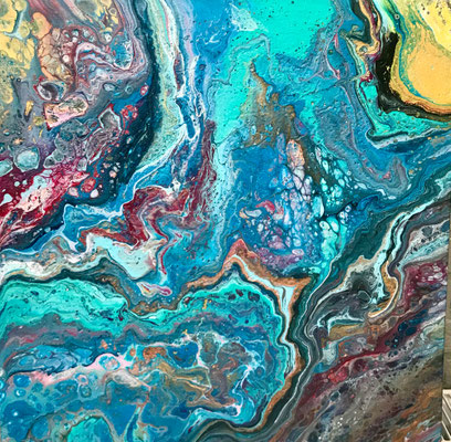 Pouring Art 3D Schilderij 50 x 50 cm