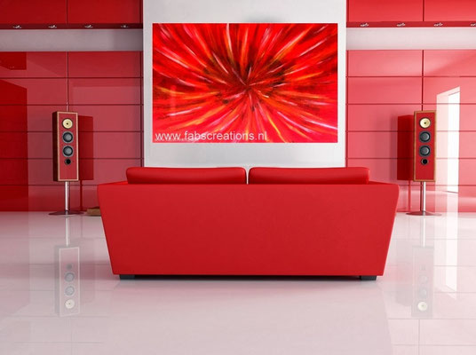 Schilderij HAAT LIEFDE 115 x 70 cm 