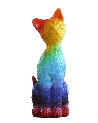 Rainbow kat hout - 12 x 35 cm  